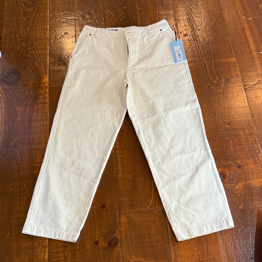 NWT Future Collective cream denim